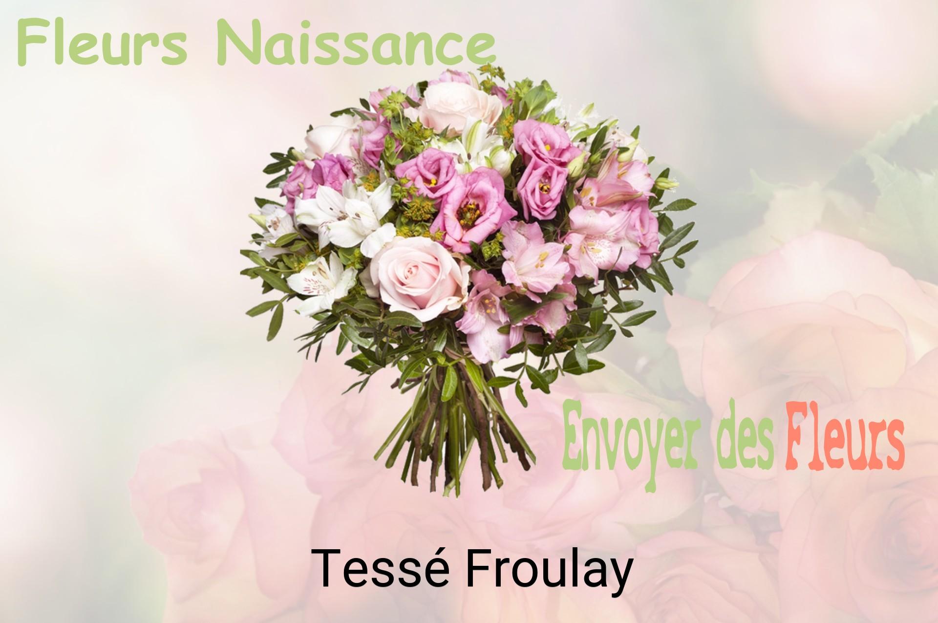 Bouquet de fleurs de naissance livré à Tessé-Froulay